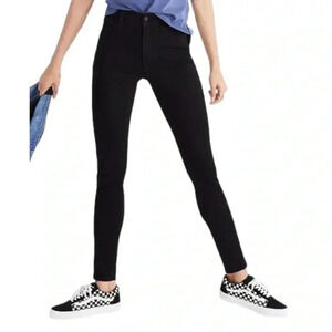 Madewell Roadtripper Skinny  Black Stretch High Rise Denim Jeans Size 28